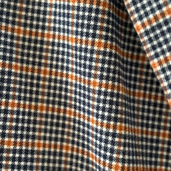 Merona orange and navy plaid blazer, great fall layering piece - Picture 5 of 5